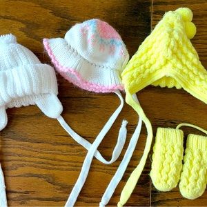 Vintage Infant knit hats